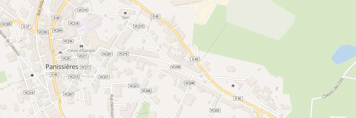 Plan du 68 Rte de Tarare à Panissières