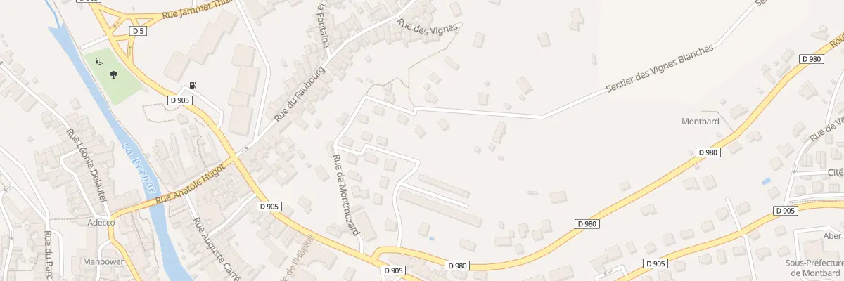 Plan du 16 Rue de Montmuzard à Montbard