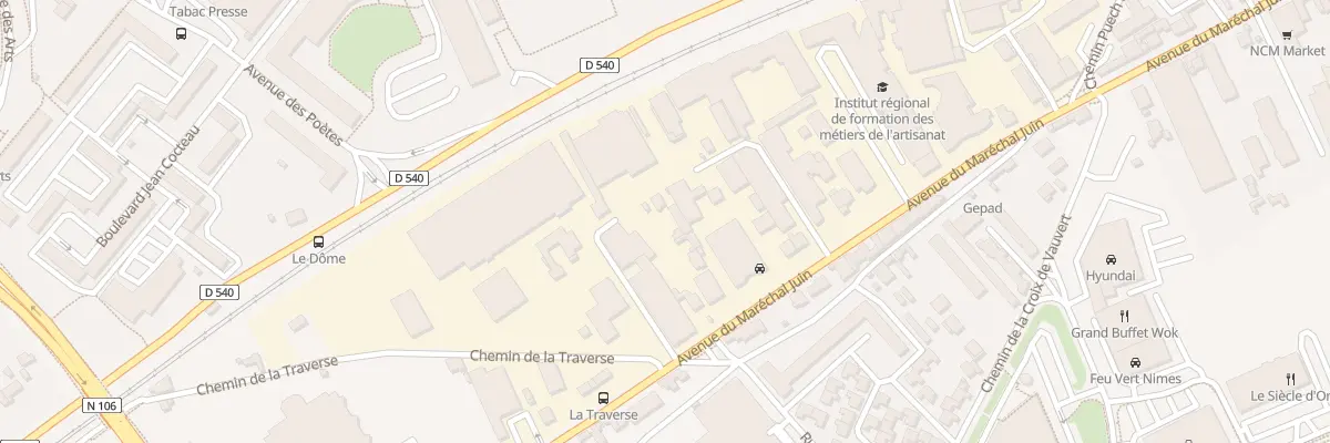 Plan du 1154C Av du Mal Juin à Nîmes