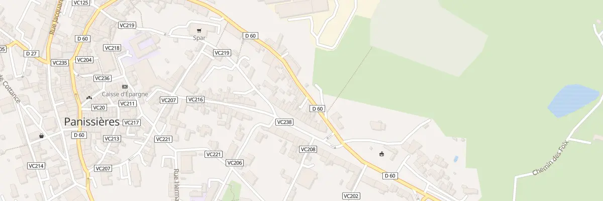 Plan du 72 Rte de Tarare à Panissières