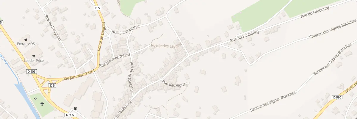 Plan du 95 Rue du Faubourg à Montbard