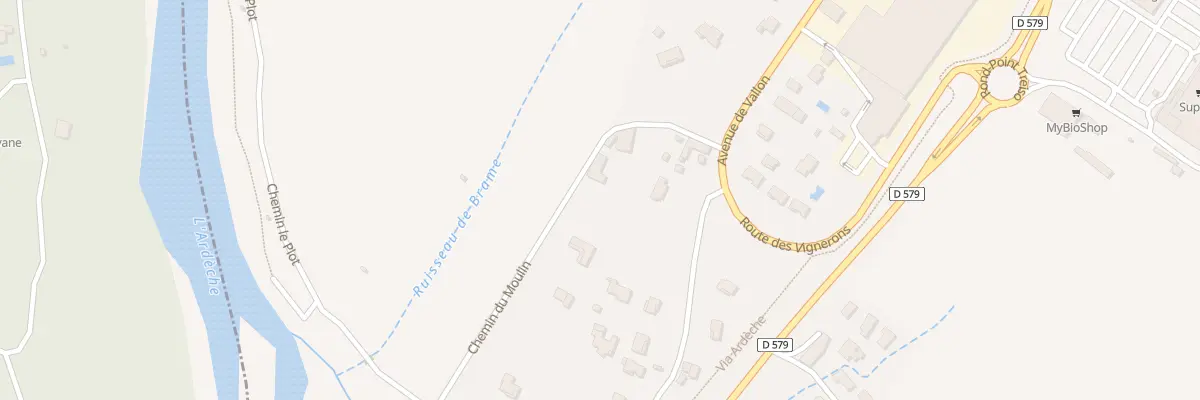 Plan du 5050F Che du Moulin à Ruoms