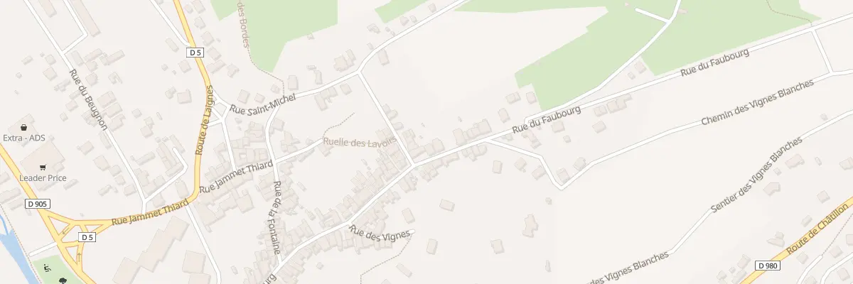 Plan du 113 Rue du Faubourg à Montbard