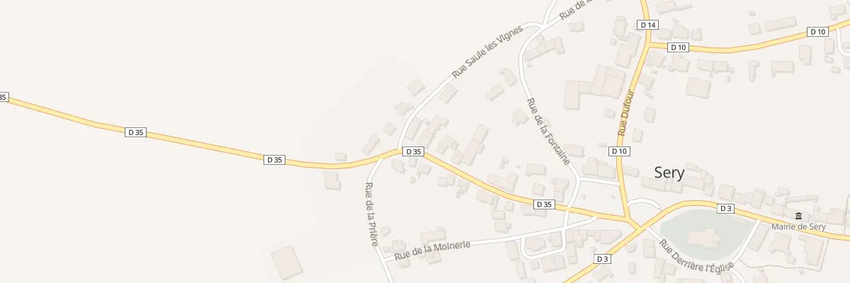 Plan du 12 Rue Haute à Sery