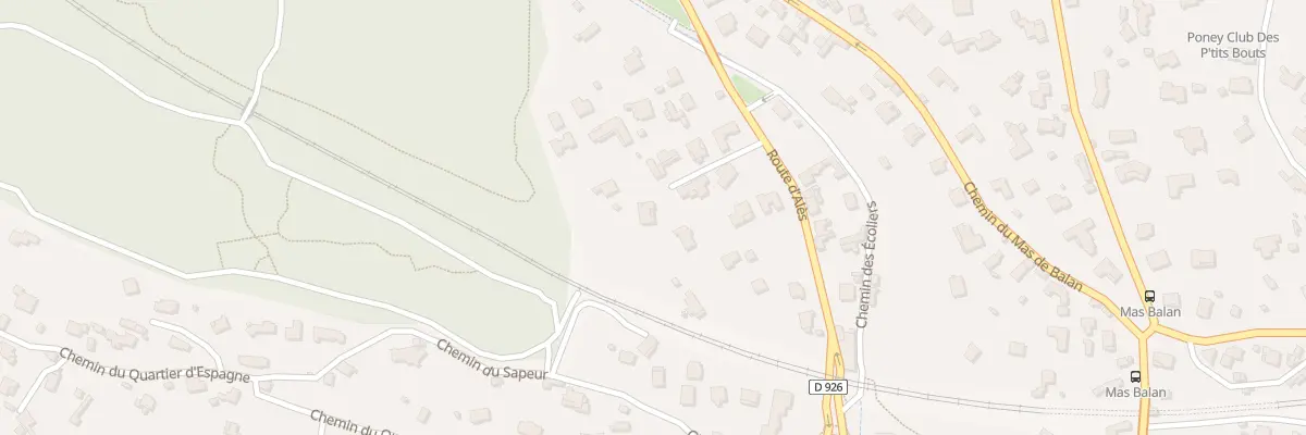 Plan du 85C Rte d’Alès à Nîmes