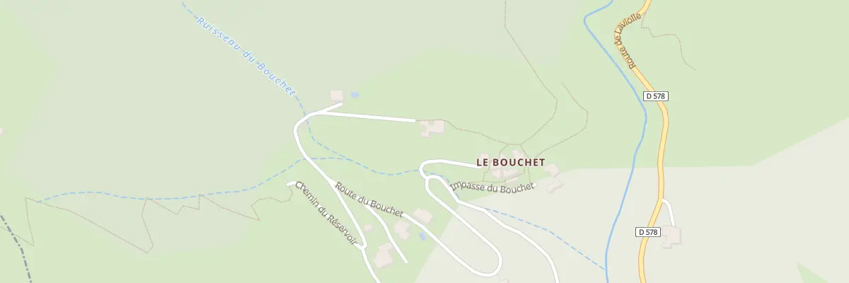 Plan du 5036 Le Bouchet à Vallées-d’Antraigues-Asperjoc