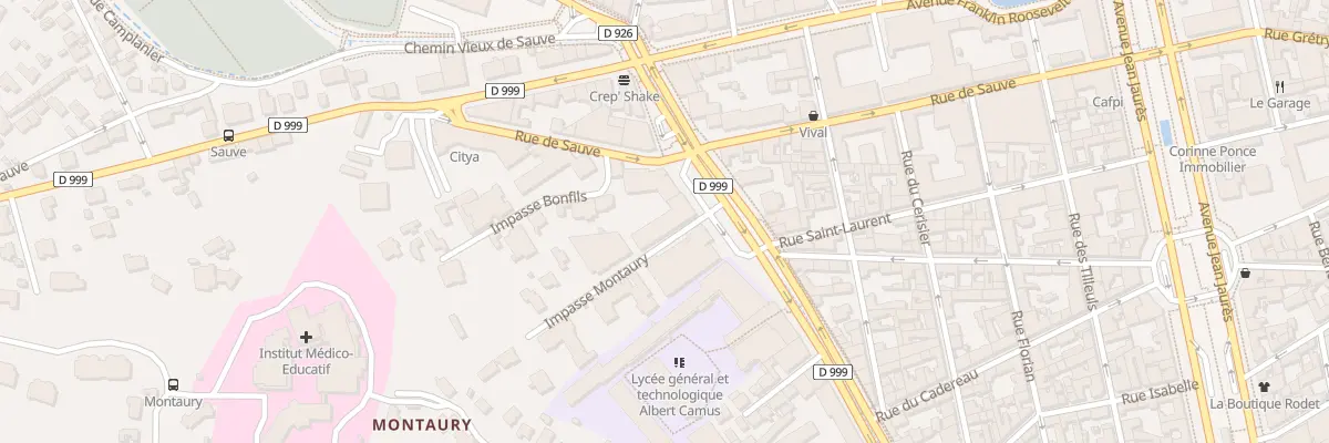Plan du 2 Imp Montaury à Nîmes