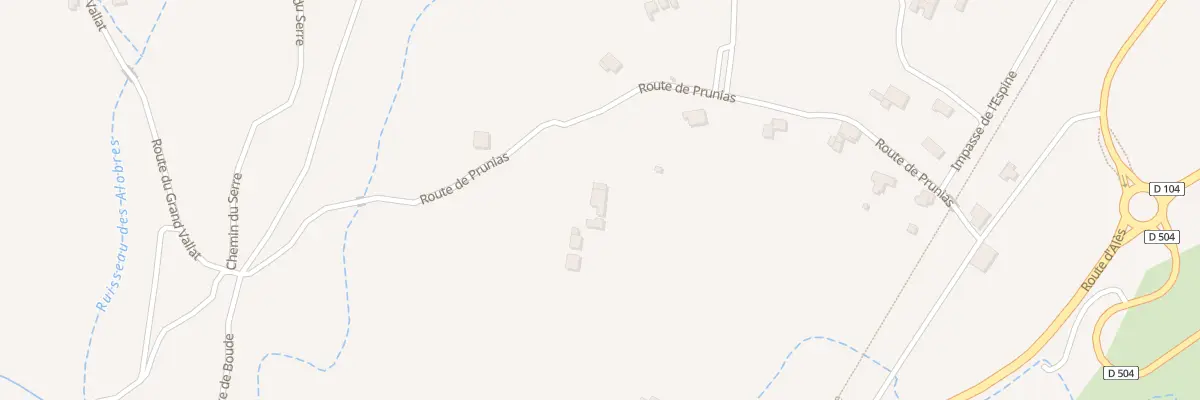 Plan du 5064 Prunias à Vinezac