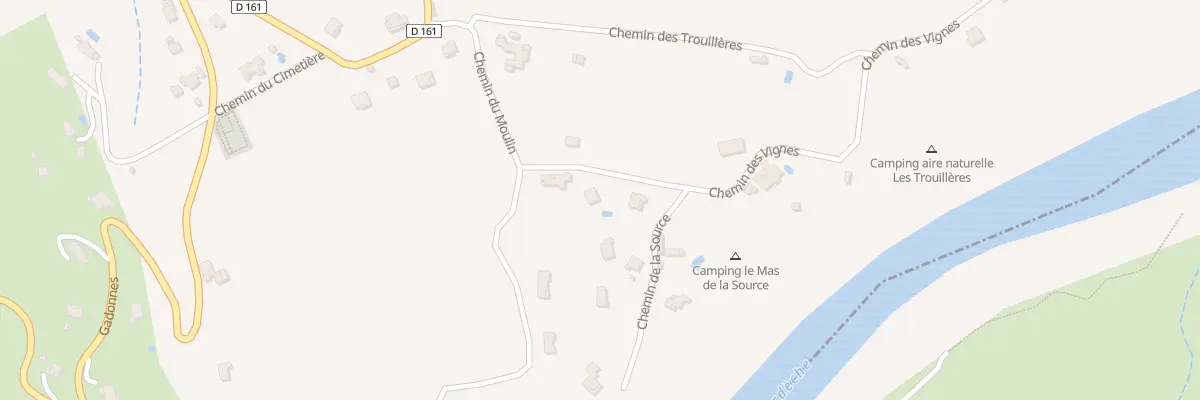 Plan du 5125 Les Trouilleres à Sampzon