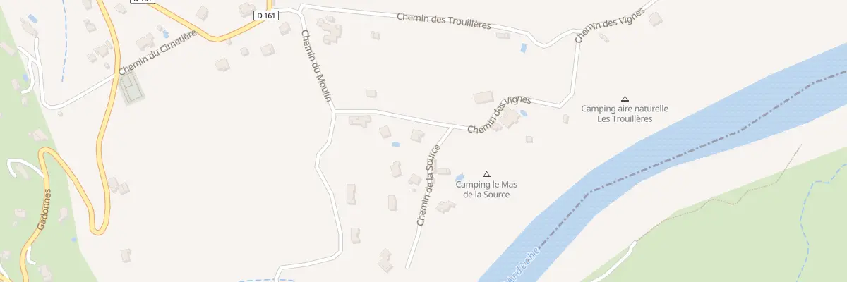 Plan du 5167 Les Trouilleres à Sampzon