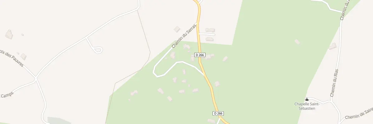 Plan du 48 Che du Serras à Saint-Privat-de-Champclos