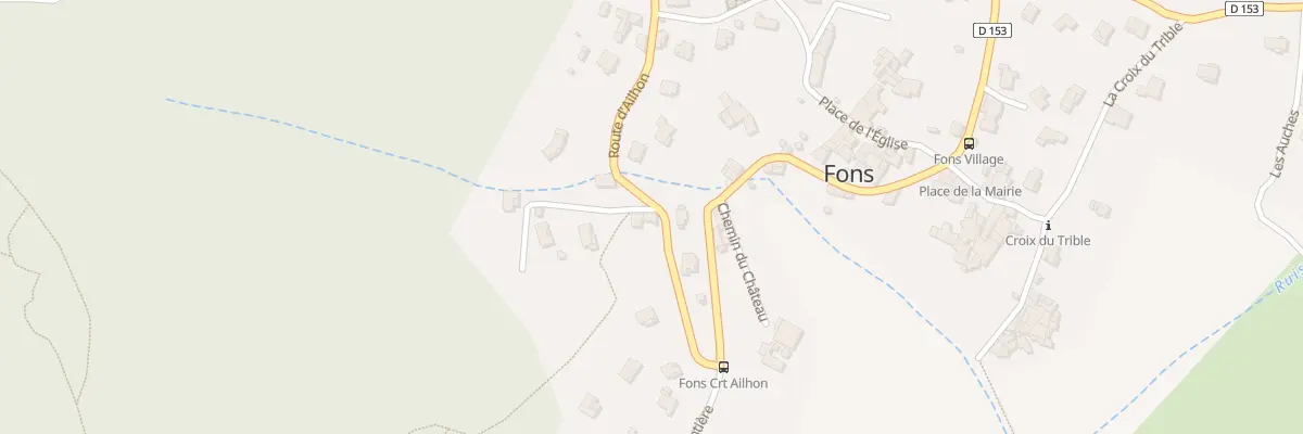 Plan du 135 Rte d’Ailhon à Fons