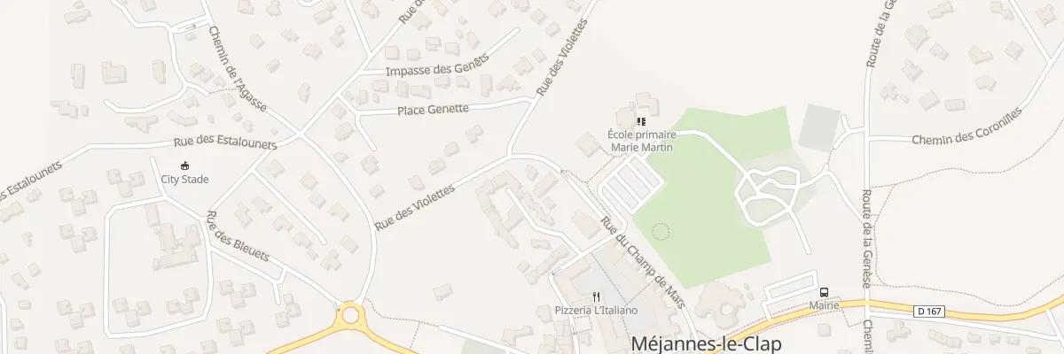 Plan du 5361 Rue du Champ de Mars à Méjannes-le-Clap