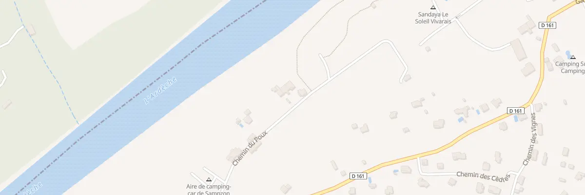 Plan du 5076 Le Poux à Sampzon
