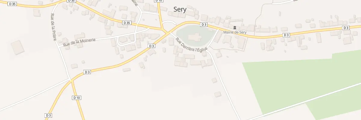 Plan du 2 Rue Derrière l’Eglise à Sery