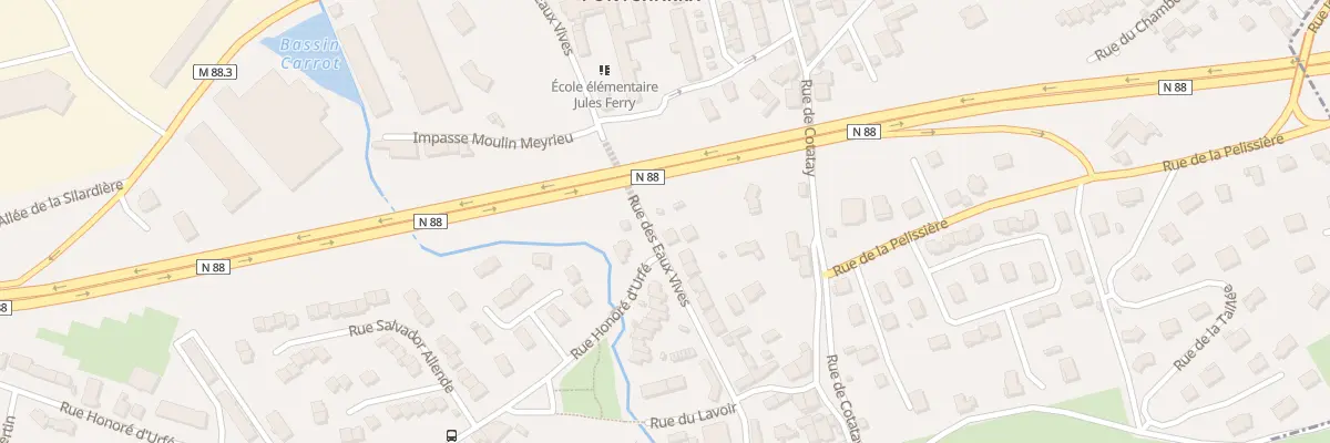 Plan du 11 Rue des Eaux Vives au Chambon-Feugerolles
