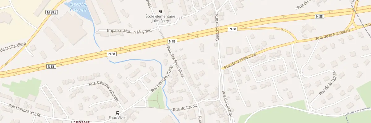 Plan du 15 Rue des Eaux Vives au Chambon-Feugerolles