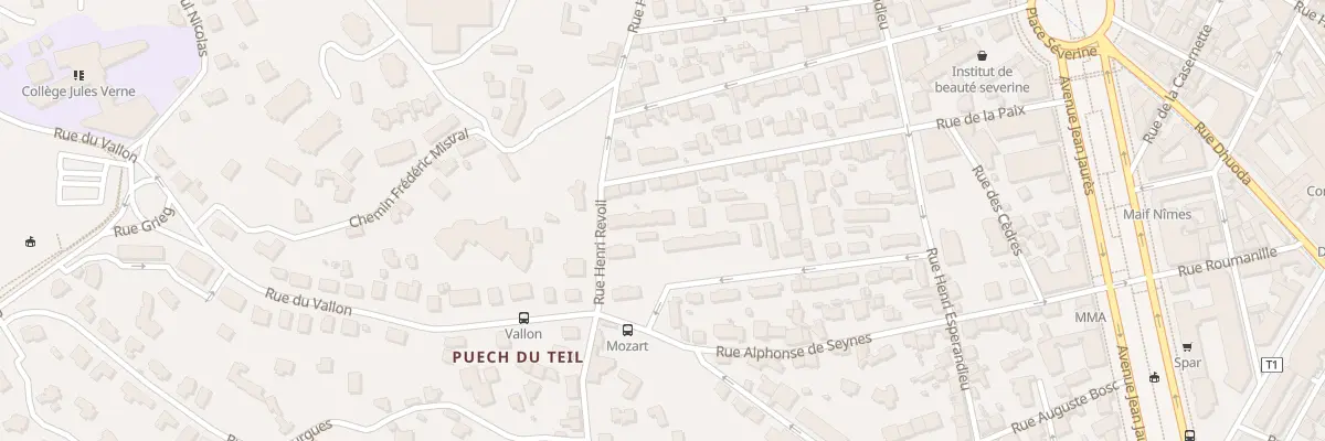 Plan du 21 Rue Henri Revoil à Nîmes