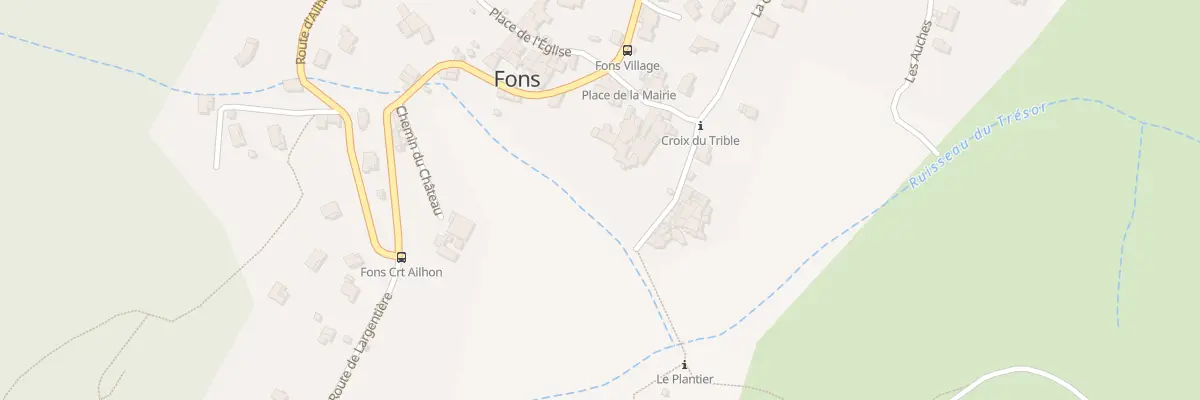 Plan du 4 Le Bas Village à Fons