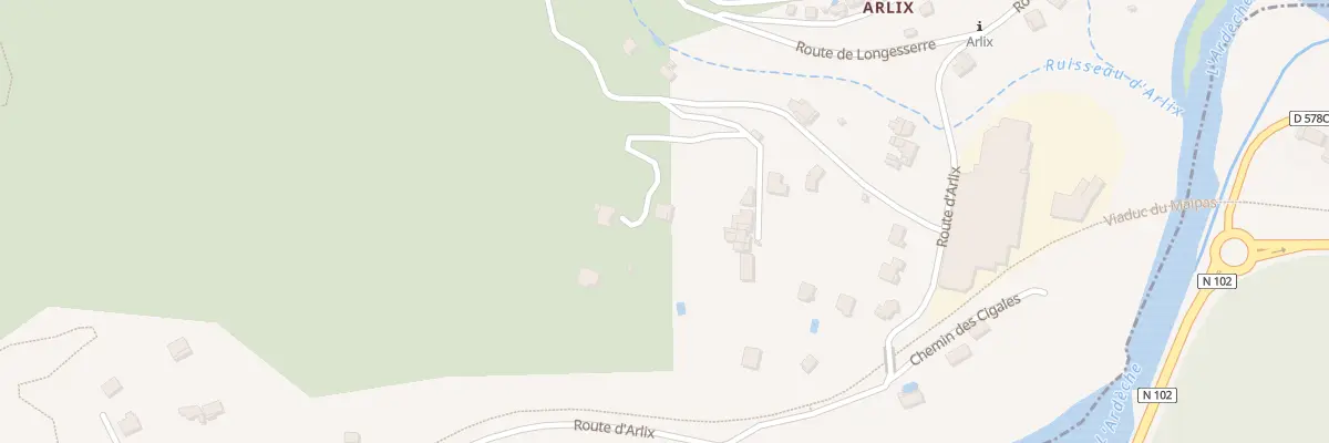Plan du 7149 Arlix à Vals-les-Bains
