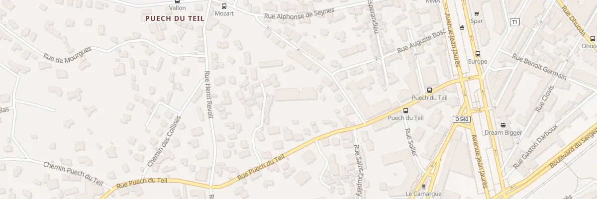 Plan du 21 Rue Auguste Bosc à Nîmes
