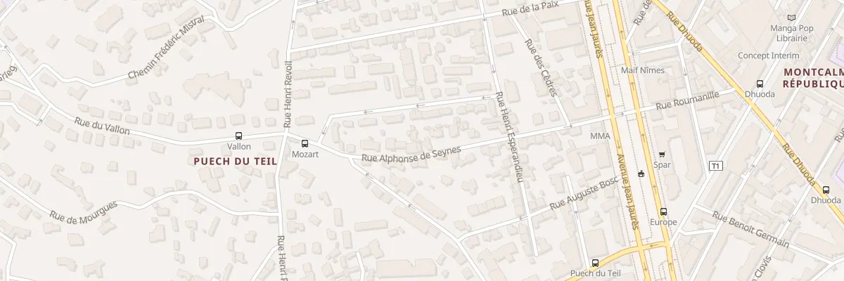 Plan du 18 Rue Alphonse de Seynes à Nîmes