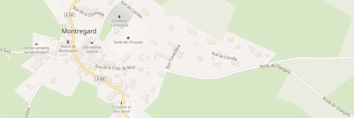 Plan du 2 Rue Traversiere à Montregard