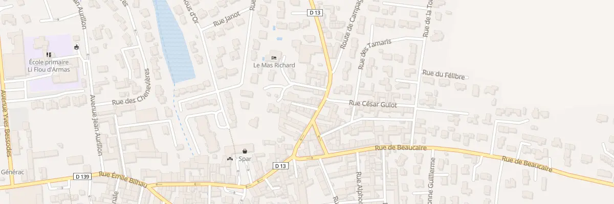 Plan du 6 Imp des Lauriers Roses à Générac