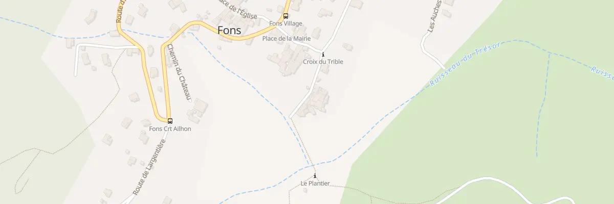 Plan du 143 Le Bas Village à Fons