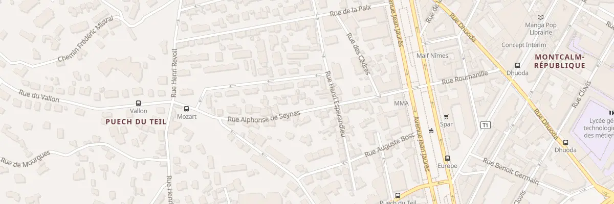 Plan du 12 Rue Alphonse de Seynes à Nîmes