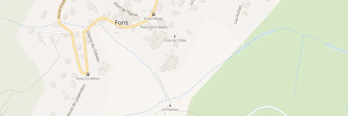 Plan du 66 Le Bas Village à Fons
