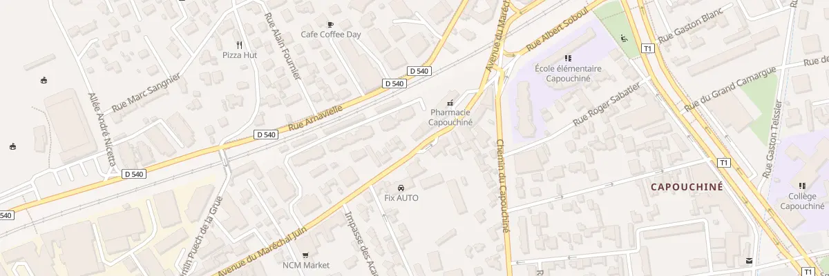 Plan du 458 Av du Mal Juin à Nîmes