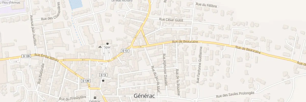 Plan du 12 Rue de Beaucaire à Générac