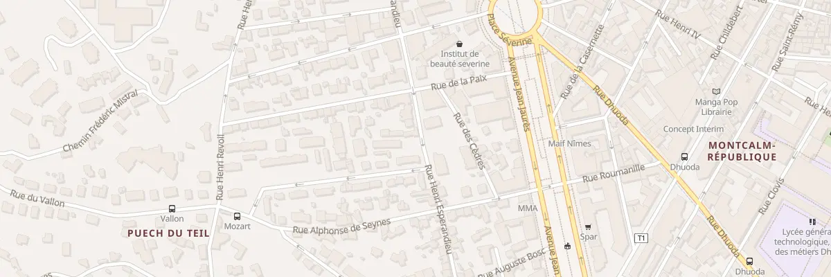 Plan du 20 Rue Henri Espérandieu à Nîmes