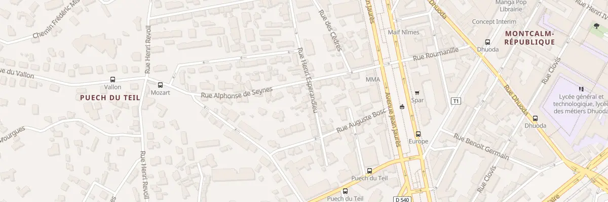 Plan du 32 Rue Henri Espérandieu à Nîmes