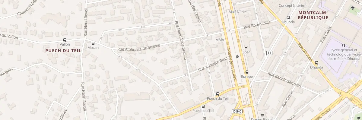 Plan du 36 Rue Henri Espérandieu à Nîmes