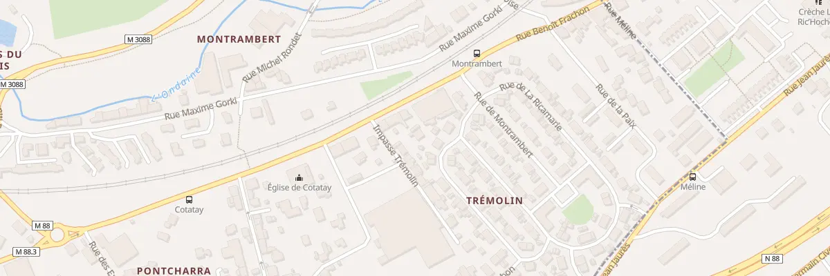 Plan du 42 Rue Benoit Frachon au Chambon-Feugerolles