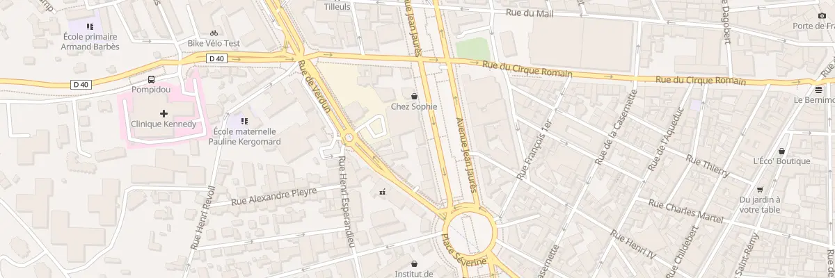 Plan du 66 Av Jean-Jaurès à Nîmes