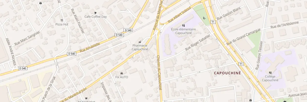Plan du 377 Av du Mal Juin à Nîmes