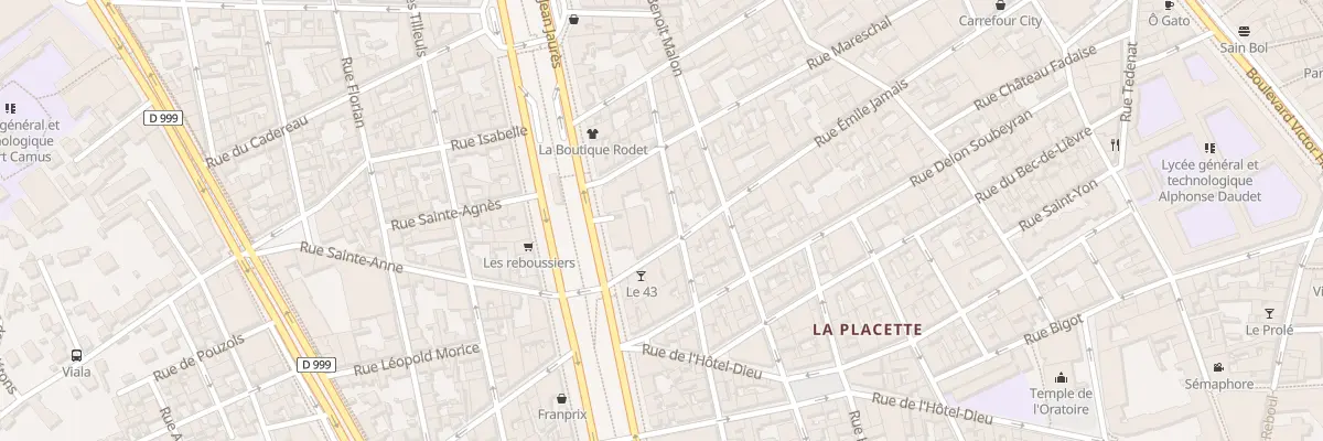 Plan du 6 Rue Ernest Renan à Nîmes