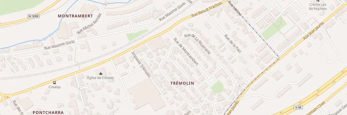 Plan du 1 Rue du Tremolin au Chambon-Feugerolles