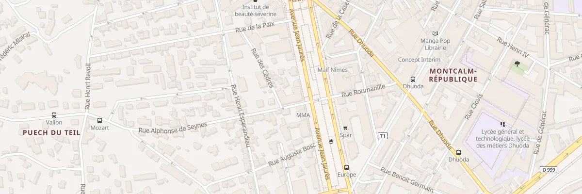 Plan du 84B Av Jean-Jaurès à Nîmes