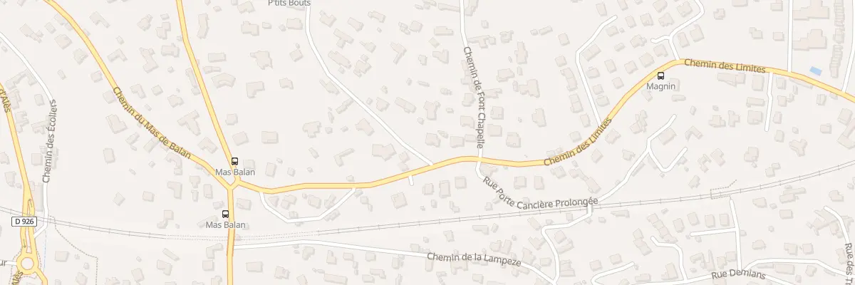 Plan du 870 Che des Limites à Nîmes