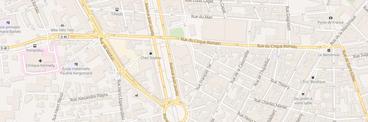 Plan du 47B Av Jean-Jaurès à Nîmes