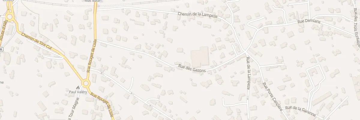 Plan du 12 Rue des Gazons à Nîmes