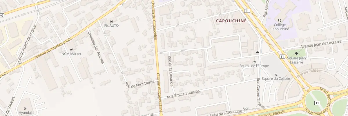 Plan du 2 Rue du Romarin à Nîmes