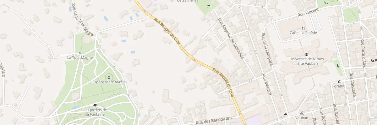 Plan du 31 Rue Rouget de Lisle à Nîmes