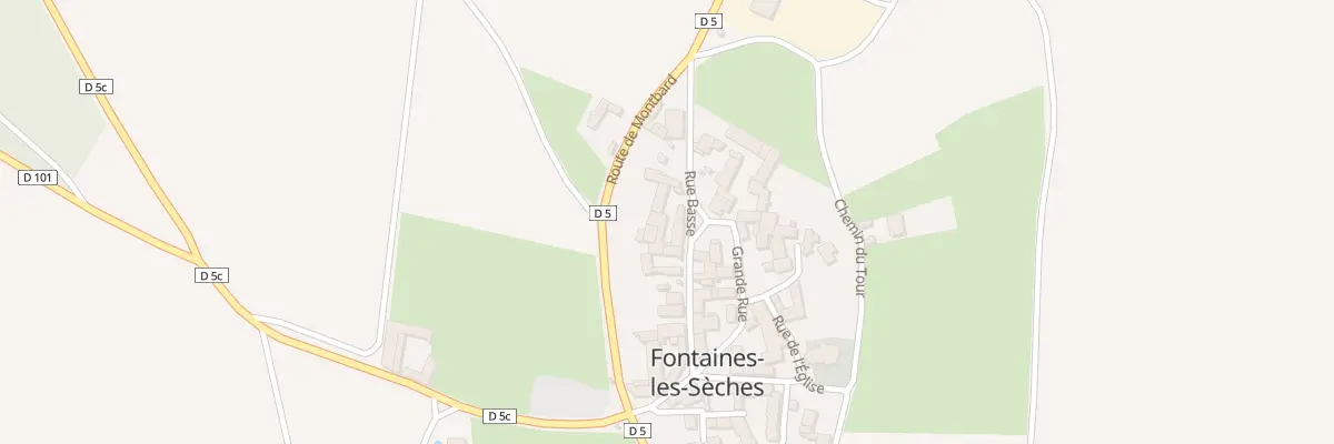 Plan du 5 Rue Basse à Fontaines-les-Sèches