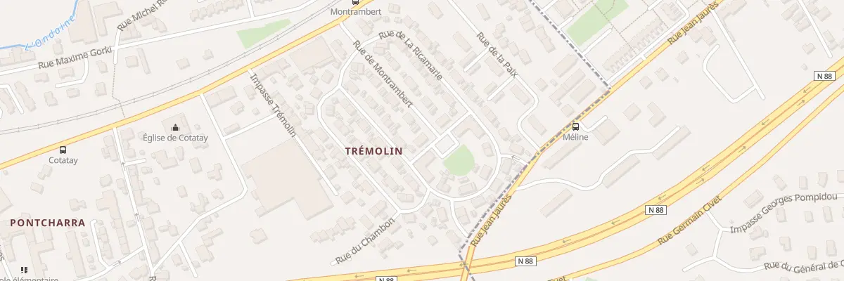 Plan du 22 Rue de Montrambert au Chambon-Feugerolles