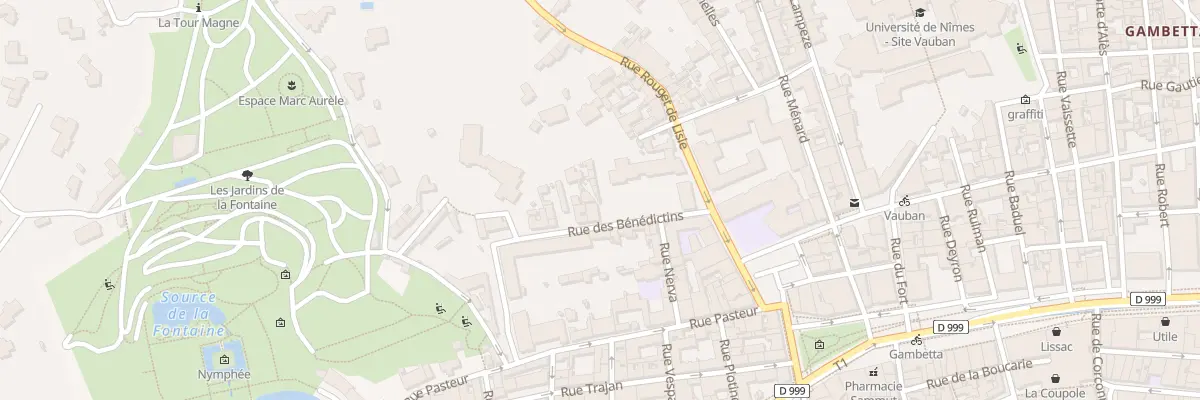 Plan du 25 Rue des Bénédictins à Nîmes